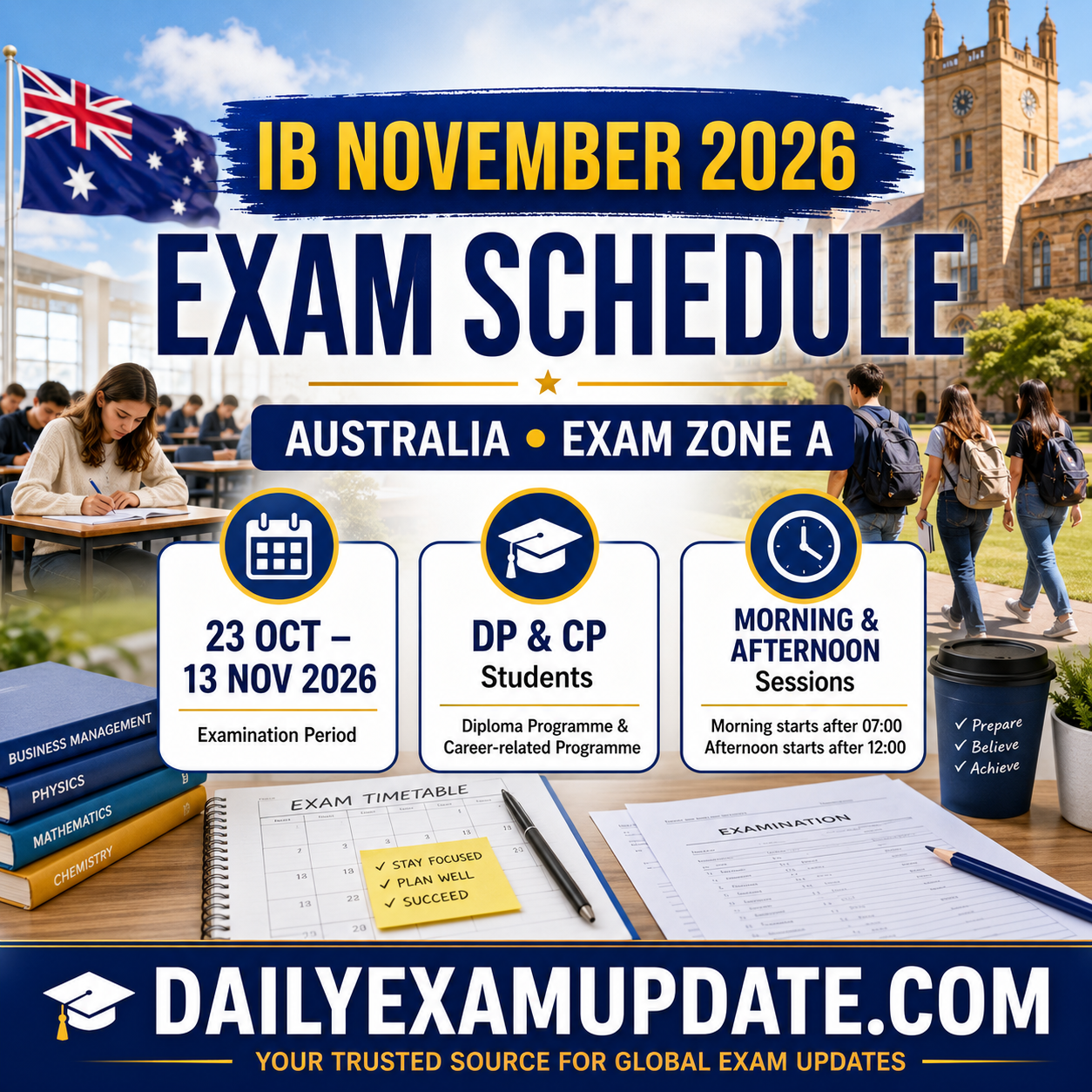 IB November 2026 Exam Schedule Australia: Complete International Baccalaureate Timetable, Dates & Exam Session Guide