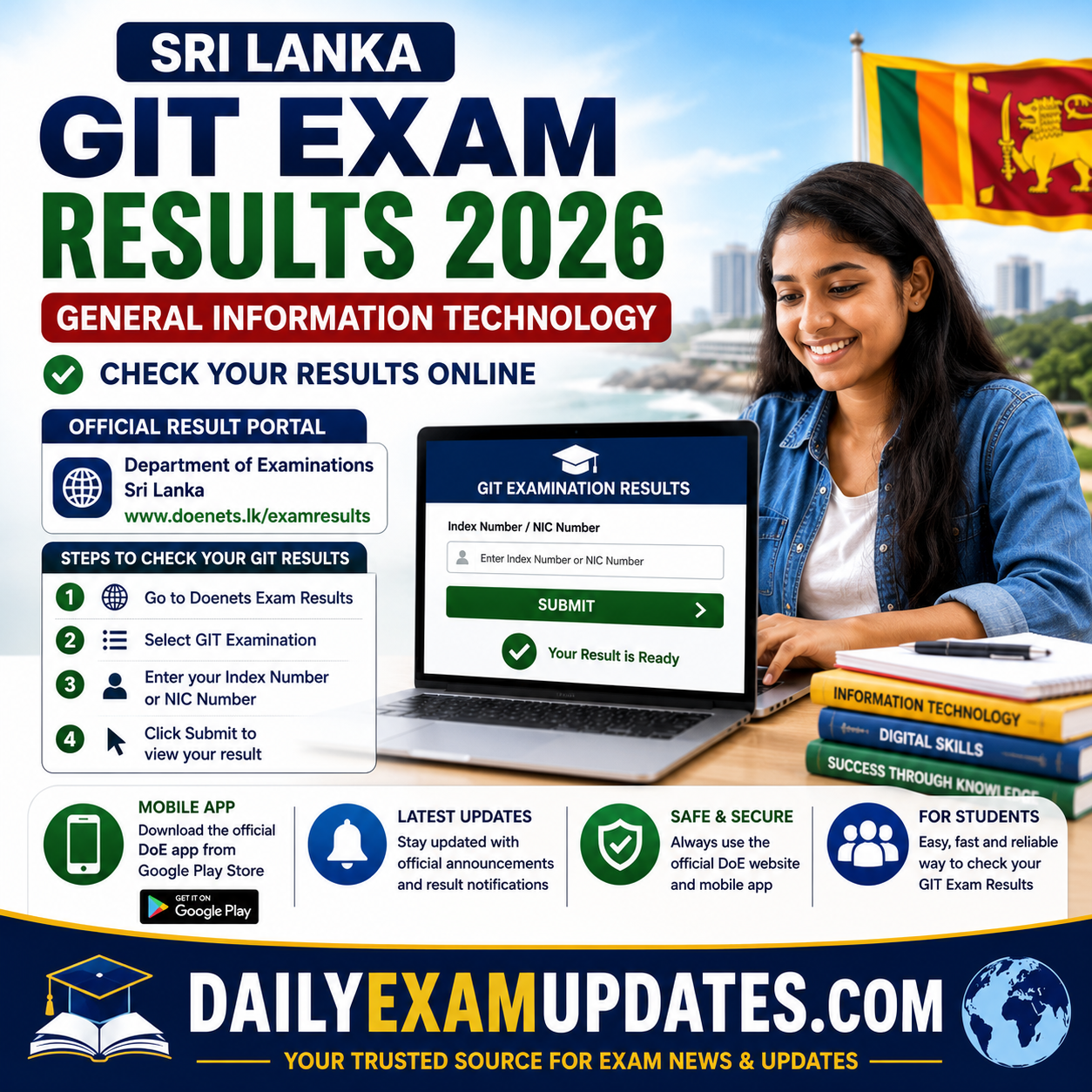 Sri Lanka GIT Exam Results 2026: How to Check Your General Information Technology (GIT) Results Online