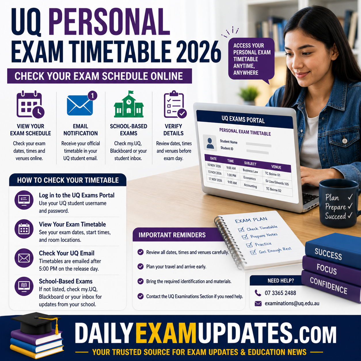 UQ Personal Exam Timetable 2026: How to Check Your Exam Schedule Online