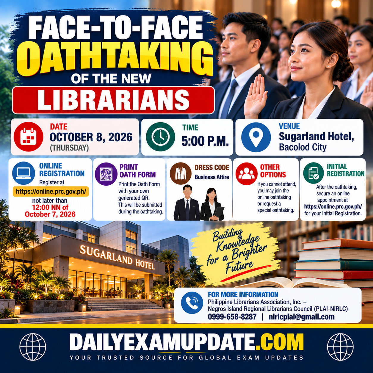 Face-to-Face Oathtaking for New Librarians Set on October 8, 2026 in Bacolod City